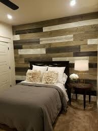 This Is A Mix Of 3 Faux Logic Designs Colors Wood Accent Wall Wood Accent Wall Bedroom Accent Wall Bedroom