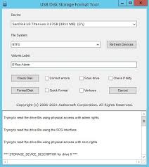 интерфейс утилит для форматирования и снятия защиты