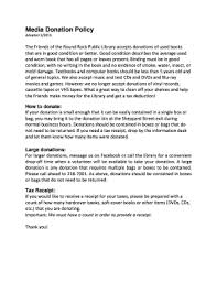 It is usually written as a standard business letter or personal letter and it is recommended that its length shouldn't exceed one. Fillable Online Friends Of The Library Policy On Accepting Book Donations Fax Email Print Pdffiller