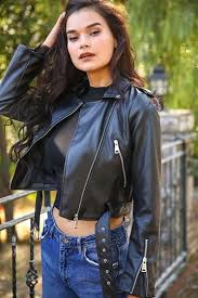 Lacivert Kadin Deri Ceket Leather Jackets Women Leather Jacket Girl Leather Outfit