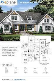 Farmhouse Style House Plan 3 Beds 2 5 Baths 2258 Sq Ft Plan 929 1086 Family House Plans Farmhouse Style House Farmhouse Style House Plans