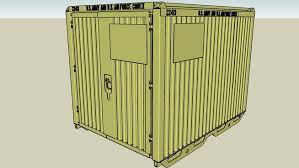 Large Preview Of 3d Model Of U S Army Conex Box The Vietnam War Original Conex Box Doors And Floors Sketchup Model