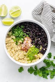 2 large garlic cloves, minced. Quinoa Black Bean Salad With Cilantro And Lime Gf Simply Quinoa
