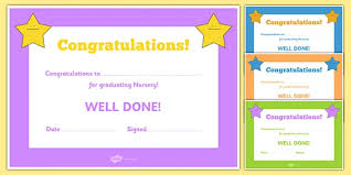 Little owls day nursery graduation day. Nursery Graduation Certificate Teacher Made