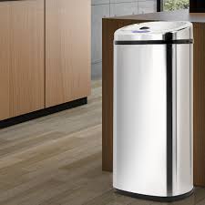 Our range of bins includes benchtop tidy bins, garbage wheelie bins, swing top bins and more, in a range of sizes from 3 litres to 120 litres. Devanti 50l Stainless Steel Motion Sensor Bin Rubbish Trash Can Automatic Bins 9350062086810 Ebay
