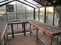 This simple indoor greenhouse is right for a small space, it's built of wood and there are some containers for growing. Pin By Alex On Greenhouses Greenhouse Shelves Greenhouse Benches Greenhouse Supplies