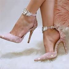 50 Gorgeous And Elegant Wedding Shoes You Ll Love To Wear On Your Big Day Page 41 Of 50 Cute Hostess For Modern Women In 2020 Elegant Wedding Shoes Sparkly Heels Prom Shoes