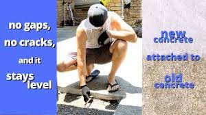 Obviously, if the new concrete is laid over concrete that is subsiding because of a sinking foundation, the new concrete will crack. How To Join New Concrete To Old Concrete Inspire Diy Kent Thomas Youtube