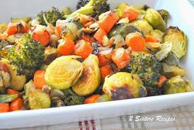 Oven Roasted Brussels Sprouts Carrots Broccoli And Italian Bacon Recipe Roasted Brussel Sprouts Brussel Sprouts Sprout Recipes