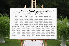Please Find Your Seat Wedding Seating Chart Printable