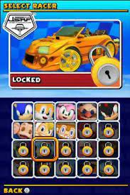 So this might be helpful, i decide to make a list in order people to look it up. Sonic Sega All Stars Racing User Screenshot 22 For Ds Gamefaqs