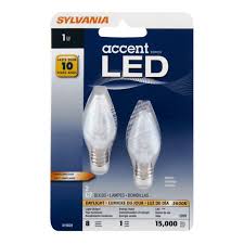 Sylvania C7 Led Night Light Bulbs 1w Daylight 2 Count Walmart Com Walmart Com