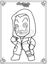 Dibujos para colorear de free fire. Dibujo De Casa De Papel De Free Fire Para Imprimir Dibujando Con Vani