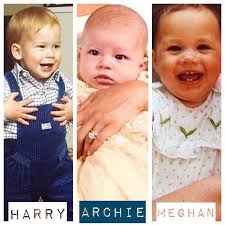 Archie Harrison, perfect mix of mum & pop (@royal.house.of.windsor) (photo:  @sussexroyal/PA/Getty