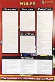 Details About Pool Snooker Billiard Eight Ball Devils Pool American Pool Table Rule Chart