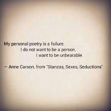 Anne Carson Stanzas Sexes Seductions Reading Words Words With Friends American Poetry
