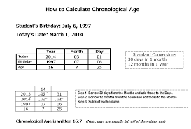 How To Calculate Chronological Age Chronological Age Age Calculator Age