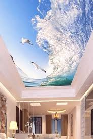 3d Ceiling Wallpaper Large Ocean Wave And Seagulls Wallpaper Mural 3d Ceiling Wallpaper Large Ocean Bedroom Ceiling Wallpaper Bedroom Ceiling Wallpaper Ceiling