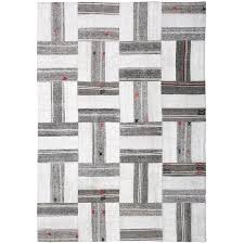 Black And White Area Rug Png One Of A Kind Madrona Handmade Kilim 6 11 X 10 4 Wool Gray White Area Rug In 2020 Handmade Kilim Area Rugs White Area Rug