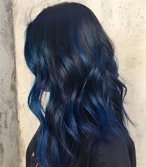 Image Result For Blue Highlights In Brown Hair Hair Styles Dark Blue Hair Blue Black Hair
