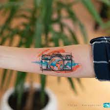 Colorful camera tattoo ideas choose your favorite colors (purple, blue, pink, green, yellow and others) and add a unique background to your camera tattoos. The Best 20 Camera Tattoo Ideas Camera Tattoos Camera Tattoo Tattoos For Lovers