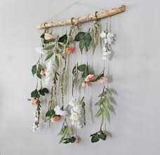 Boho Wall Hanging Flower Wall Hanging Dorm Room Decor Boho Etsy In 2020 Hanging Flower Wall Boho Dorm Boho Dorm Decor