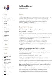 This engineer cv sample was designed in a word format, so you will be able to. Engineering Technician Resume Writing Guide 12 Templates 2020