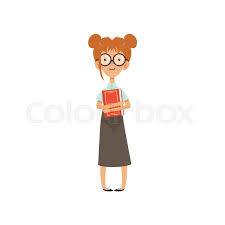 On the other hand, alcohol. Confused Nerd Girl Standing With Book Stock Vector Colourbox
