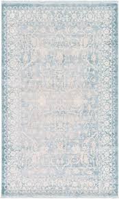 Light Blue 5 X 8 New Vintage Rug Area Rugs