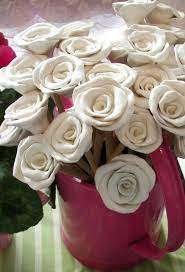 Roses Home Decor Ceramic Flowers Farmhouse Home Decor Roses On Etsy Ceramic Flowers Rose Ceramics