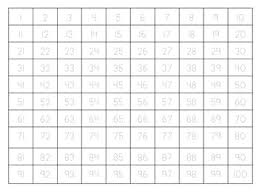 Traceable 100 Chart Worksheets Teaching Resources Tpt