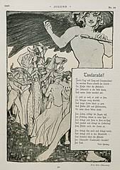 Tandaradei, seht wie rôt mir ist der munt. File Victor Hardung Fritz Erler Tandaradei Jugend 1897 Jpg Wikimedia Commons