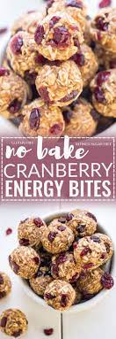 No Bake Cranberry Coconut Energy Bites Make The Perfect Healthy Gluten Free Dairy Free Refin Healthy Protein Snacks Sugar Free Snacks Healthy Snacks Recipes