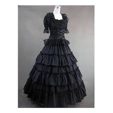 Cheap Black Gothic Victorian Dress Short Sleeves With Lace Liked On Polyvore Fea Gothic Victorian Dresses Fancy Dress Costumes For Women Victorian Ball Gowns