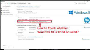 Then you can know whether your computer is 32 bit or 64 bit. How To Check Whether Windows 10 Is 32 Bit Or 64 Bit Youtube
