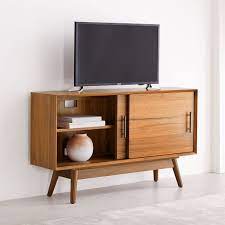 This media console will give your living room a mid century. Mid Century Narrow Media Console 48