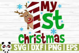 Download My 1st Christmas Reindeer Graphic By Creativedesignsllc Creative Fabrica PSD Mockup Templates