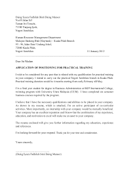 Contoh cover letter atau bahasa melayu nya surat permohonan pekerjaan. Cover Letter For Internship Malaysia Letter