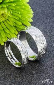 Scroll Engraved Wedding Band Wedding Band Engraving Wedding Jewelry Sets Wedding Ring Sets