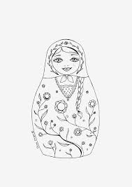 Printable Coloring Page Pdf Matryoshka Illustration By Dachastudio Coloring Pages Cute Coloring Pages Stacking Dolls