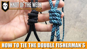 Jun 09, 2021 · hold the end of one rope in your hand, using the end of the second rope to wrap around the first rope and itself twice in an overhand fashion. How To Tie The Double Fisherman S Knot For A Diy Knot Board Display Youtube
