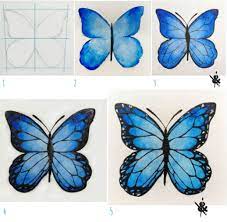 Comment dessiner un papillon | Dessin papillon, Comment dessiner un papillon,  Dessin crayon de couleur