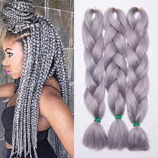 For a protective hairstyle, braids are hard to beat, and divatress has the best braiding hair online. 3pcs 300g 24inch Synthetic Ombre Jumbo Braiding Hair Extensions African Box Braids Crochet Twist Braided Hair Extension Grey Amazon Co Uk Beauty