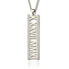 Check spelling or type a new query. Romische Zahlen Vertikale Halskette Mit Geburtssteine Sterling Silber