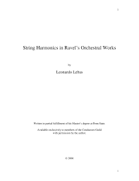 string harmonics in ravels orchestral works