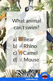 Well, what do you know? Which Animal Can T Swim Animal Quiz Trivia Quizzes Trivia Quiz