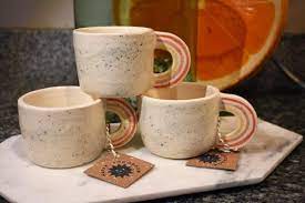 Speckled Rainbow Porcelain Ceramic Mug Etsy Food Safe Glazes Porcelain Ceramics Ceramics