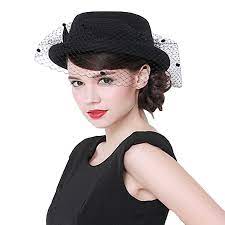 Women S Vintage Fedoras Wool Felt Veil Hat Black C312mci8q4l Veiled Hats Hats For Women Fashion Clothes Women