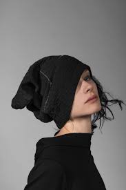 Black Wool Slouchy Beanie