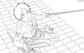 Shingeki No Kyojin Coloring Pages Shingeki No Kyojin Attack On Titan